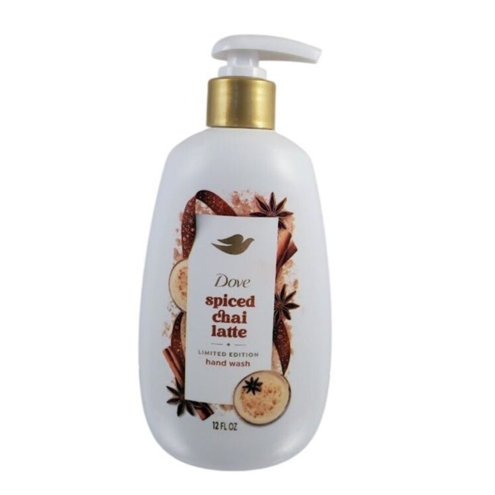 Dove Spiced Chai Latte Hand Wash 12oz Limited Edition Holiday Treats Fall Soap